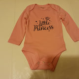 Custom-made Little Princess Logo Baby Girl Long Sleeve Onesies Bodysuits