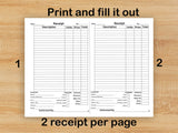Printable Customer Receipt For Small Business