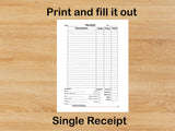 Printable Customer Receipt For Small Business