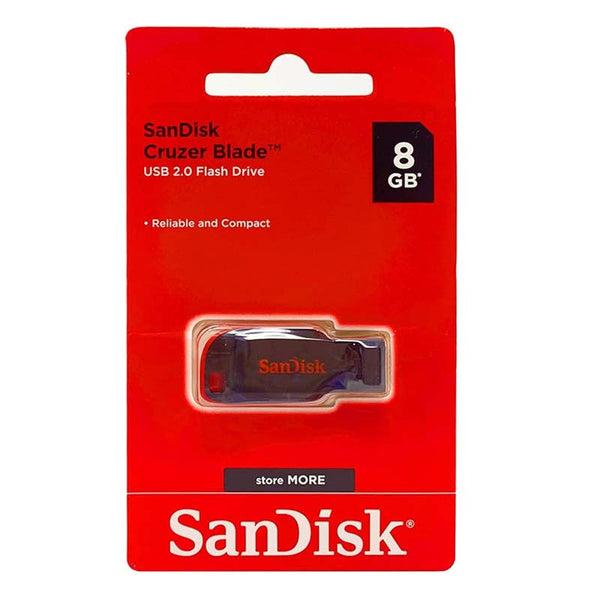 SanDisk 8GB Cruzer Blade USB 2.0 Flash Memory Drive