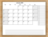 Dated Printable Calendar  For The Current Year