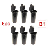6pcs Pop Top 13 DRAM 6 PIECES All Black Smell Proof Container