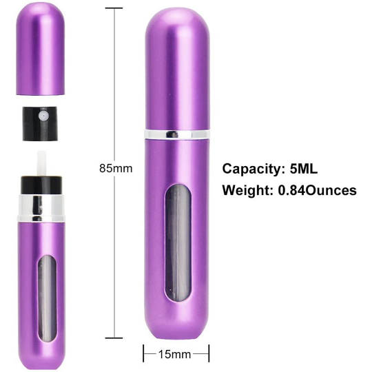 Portable Mini Refillable Perfume Bottle With Spray 8ML and 5ml