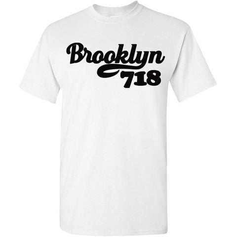 Custom-Made Heat Press Brooklyn718 Graphic T-shirt