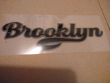 Custom Sublimation Brooklyn Logo Heat Press Transfers Sticker Pack of 5 Black Ink