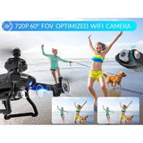 SNAPTAIN S5C WiFi FPV Drone with 720P HD Camera, Voice Control, Gesture Control RC Quadcopter for Beginners with Altitude Hold, Gravity Sensor, RTF One Key Take Off/Landing, Compatible w/VR Headset