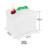 20L PVC Folding Camping Portable Water Bag Vehicle-Mounted Water Bucket Outdoor Collapsible Water Containers Water Bottle