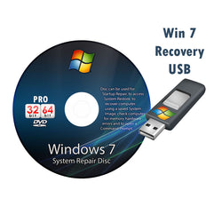 Windows 7 Pro Recovery Disc 32 and 64 Bit Versions